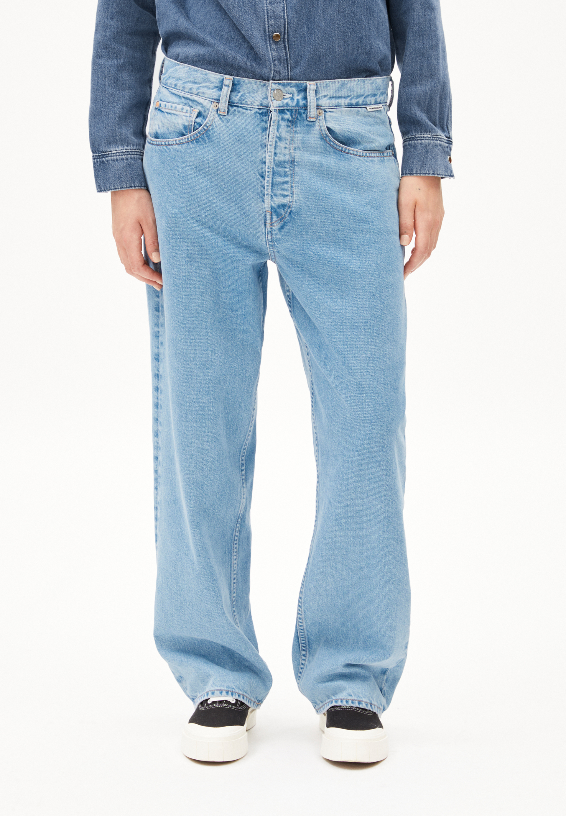 HAAYI - Frauen Baggy Fit Jeans - blau