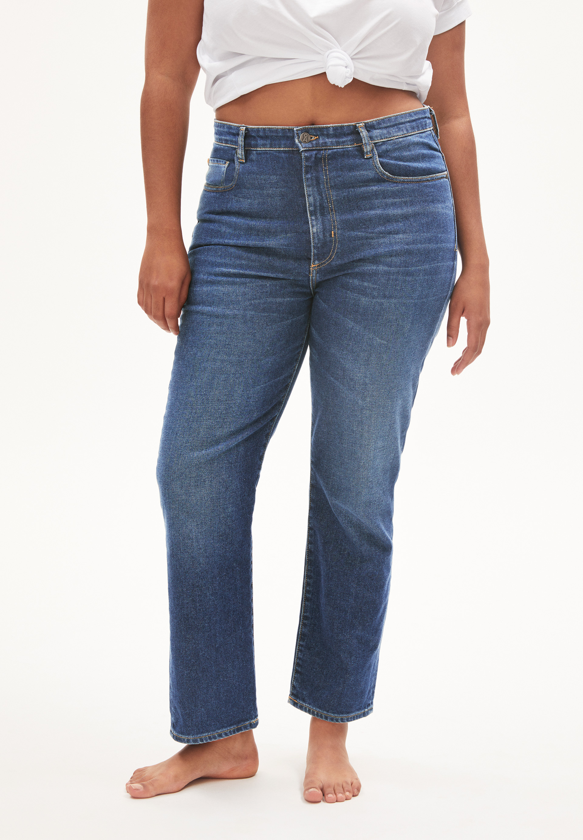 LEJAANI - Frauen Slim Fit Jeans - blau