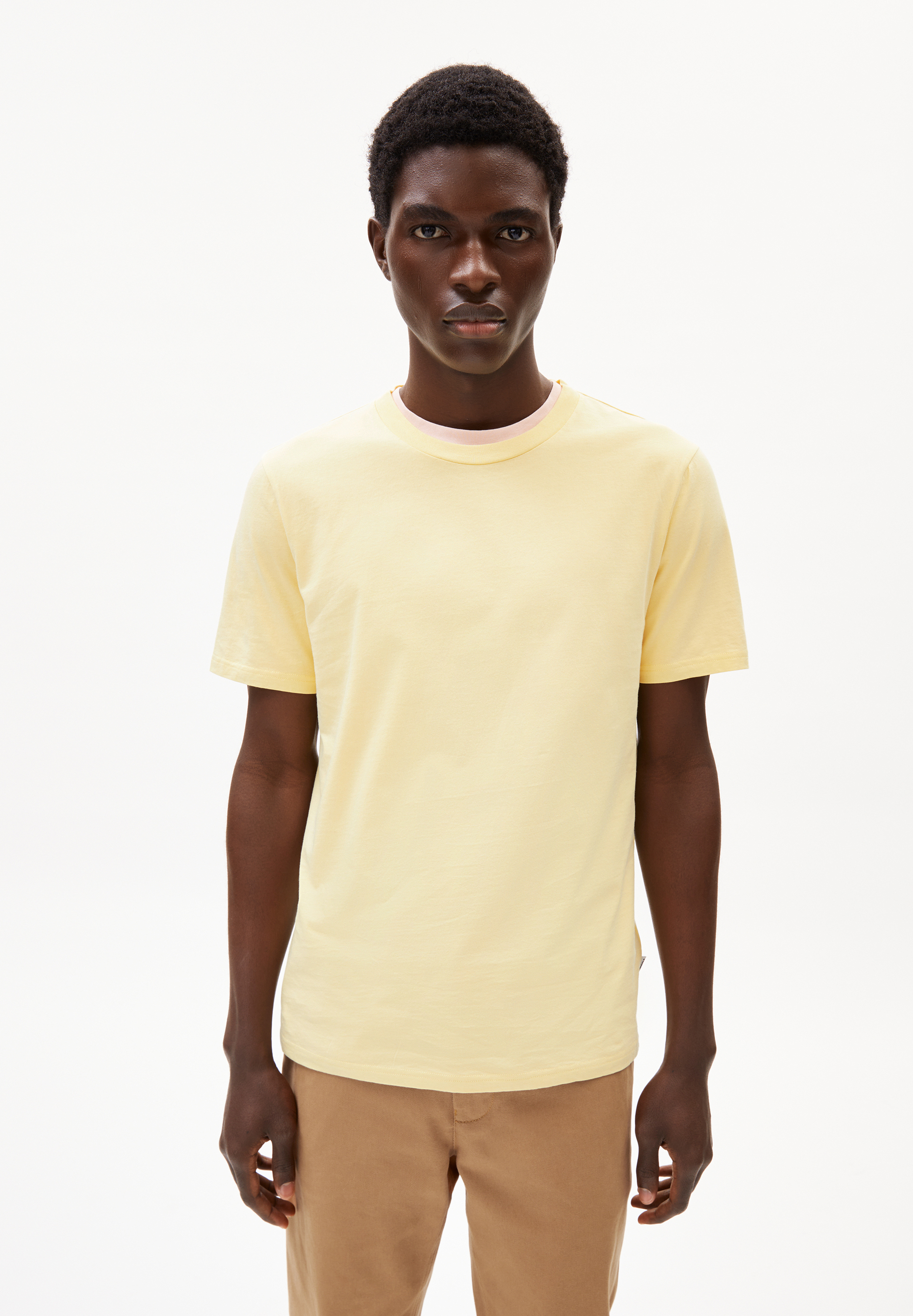 JAAMES - Männer Regular Fit T-Shirt - gelb