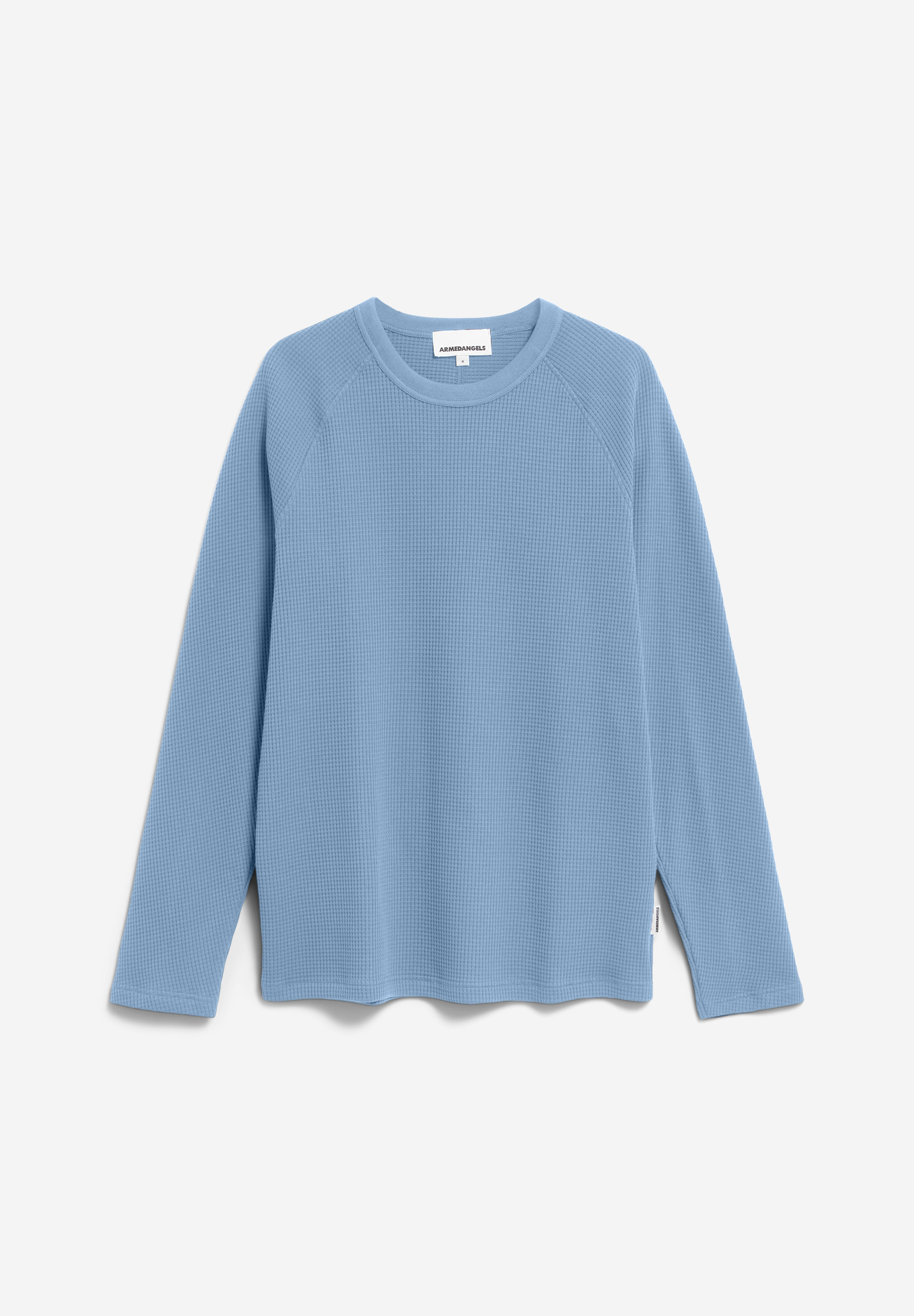 JOSUAA WAFFLE - Männer Relaxed Fit Longsleeve - blau