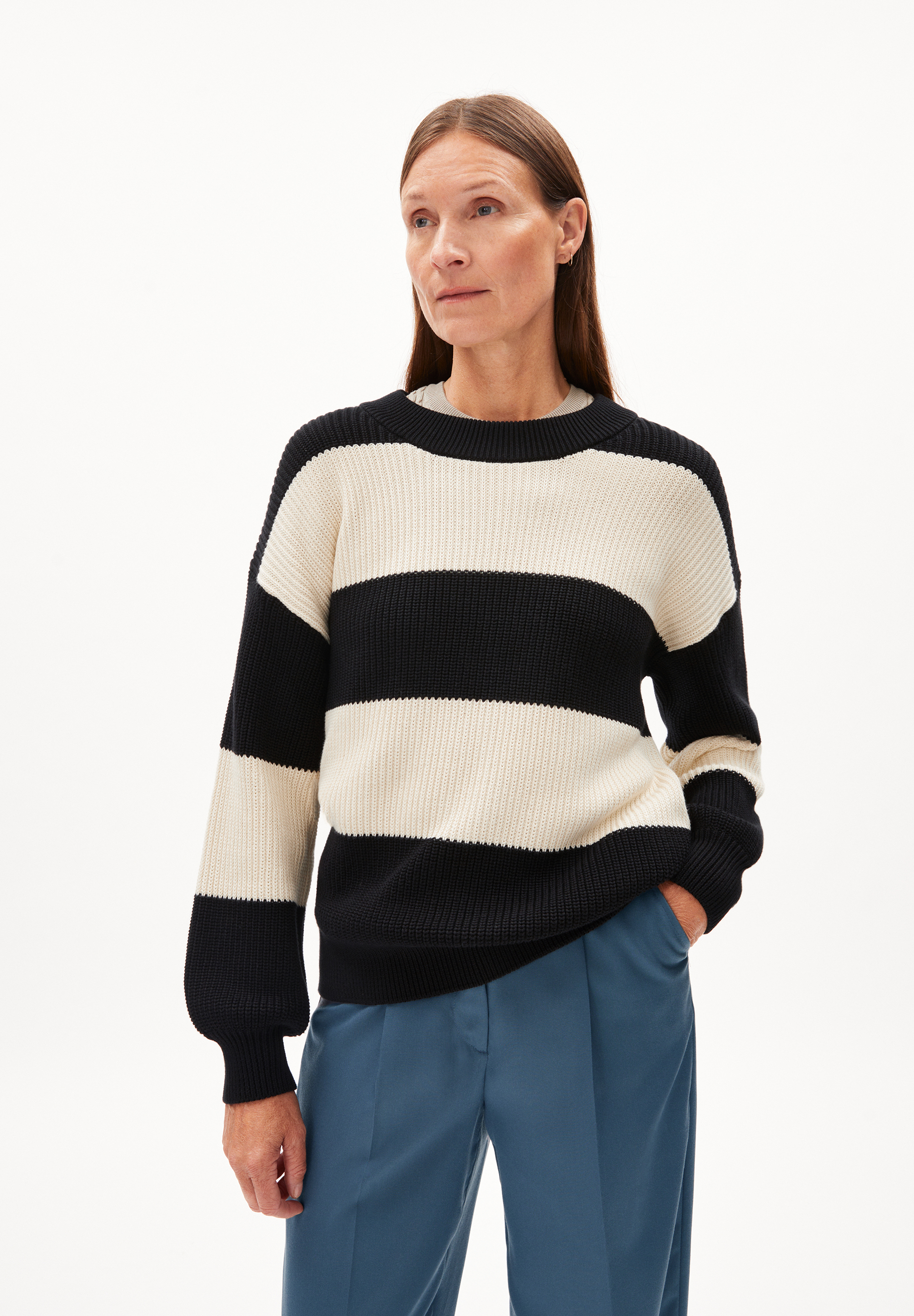 HAAYLE BLOCKSTRIPES - Frauen Loose Fit Strickpullover - mehrfarbig