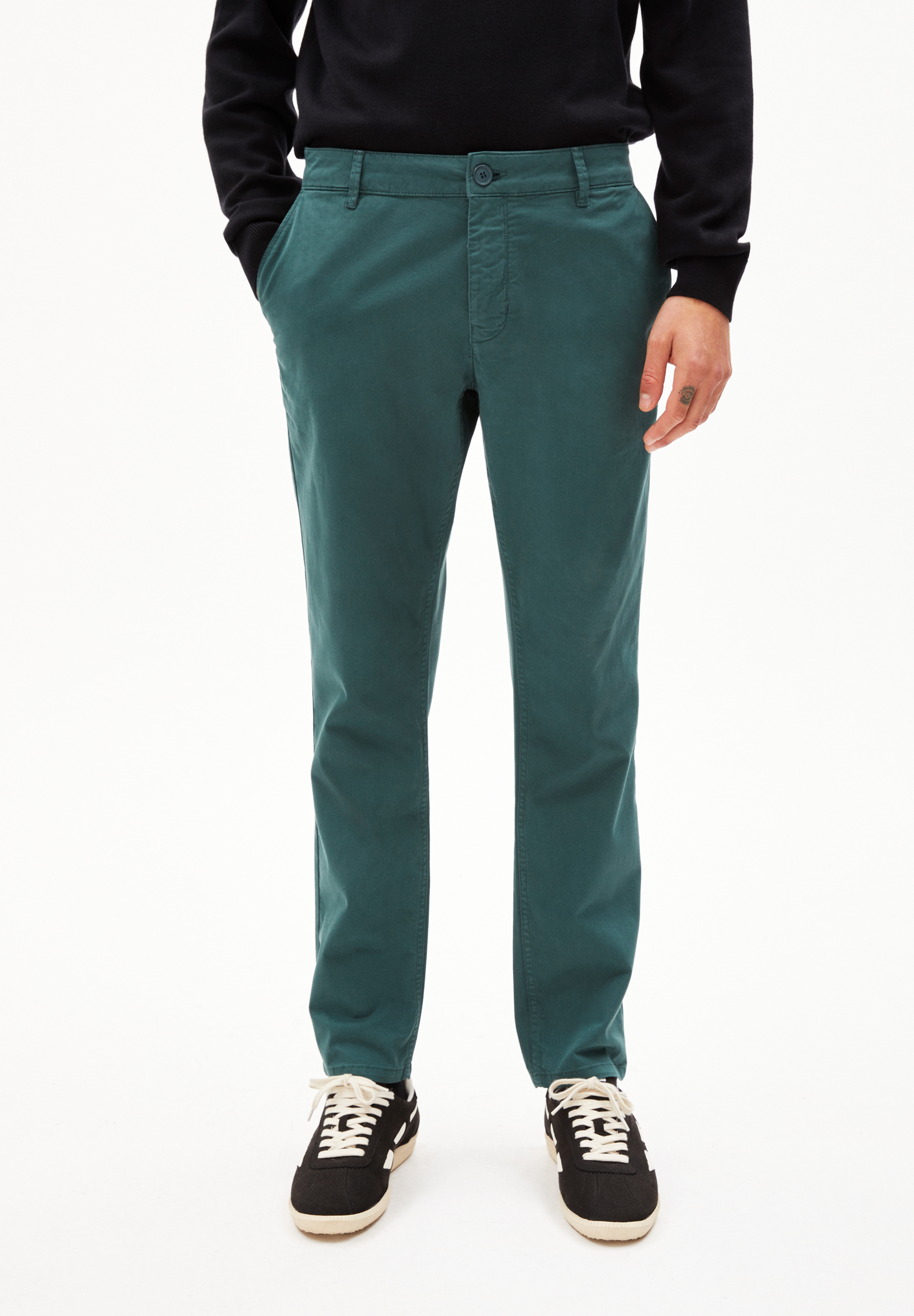 AATHAN - Männer Regular Fit Hose - grün