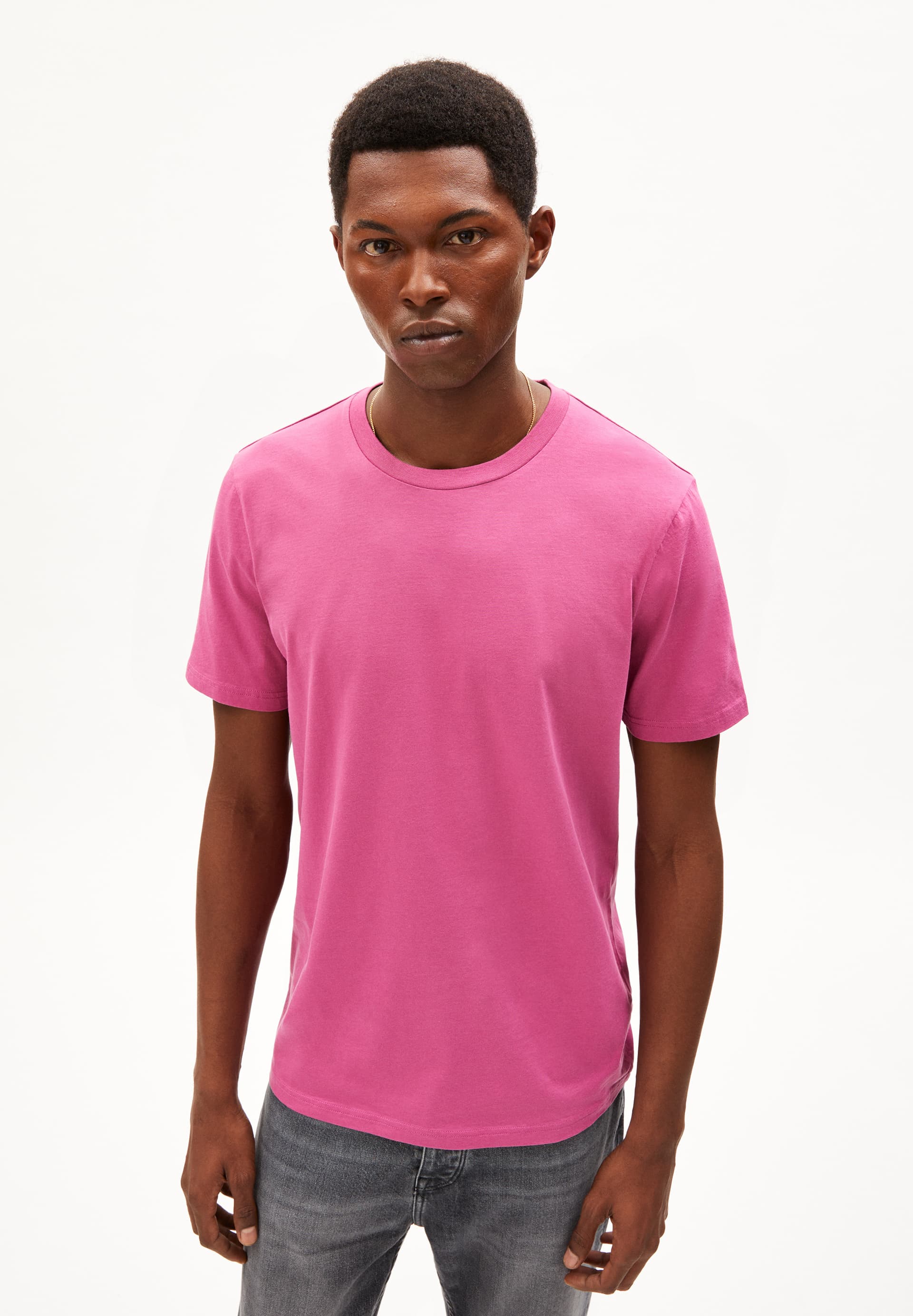 JAAMES - Männer Regular Fit T-Shirt - rose