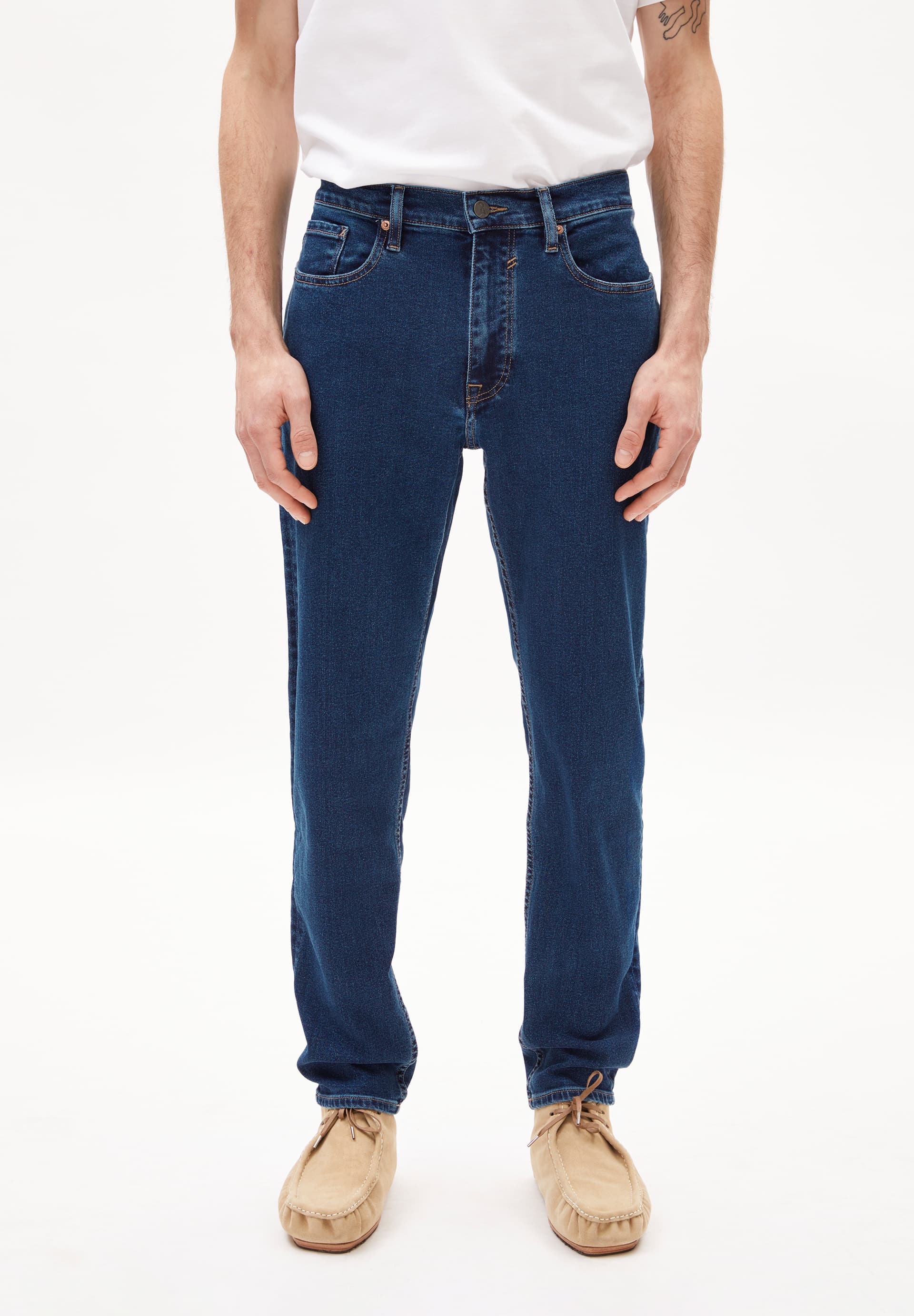 AARJO TARPA - Männer Regular Fit Jeans - blau