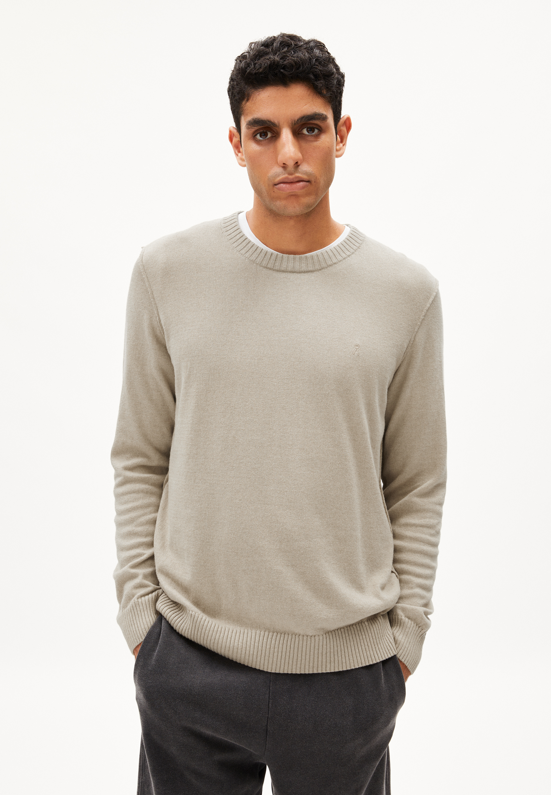 HORAACIOS - Männer Regular Fit Strickpullover - beige