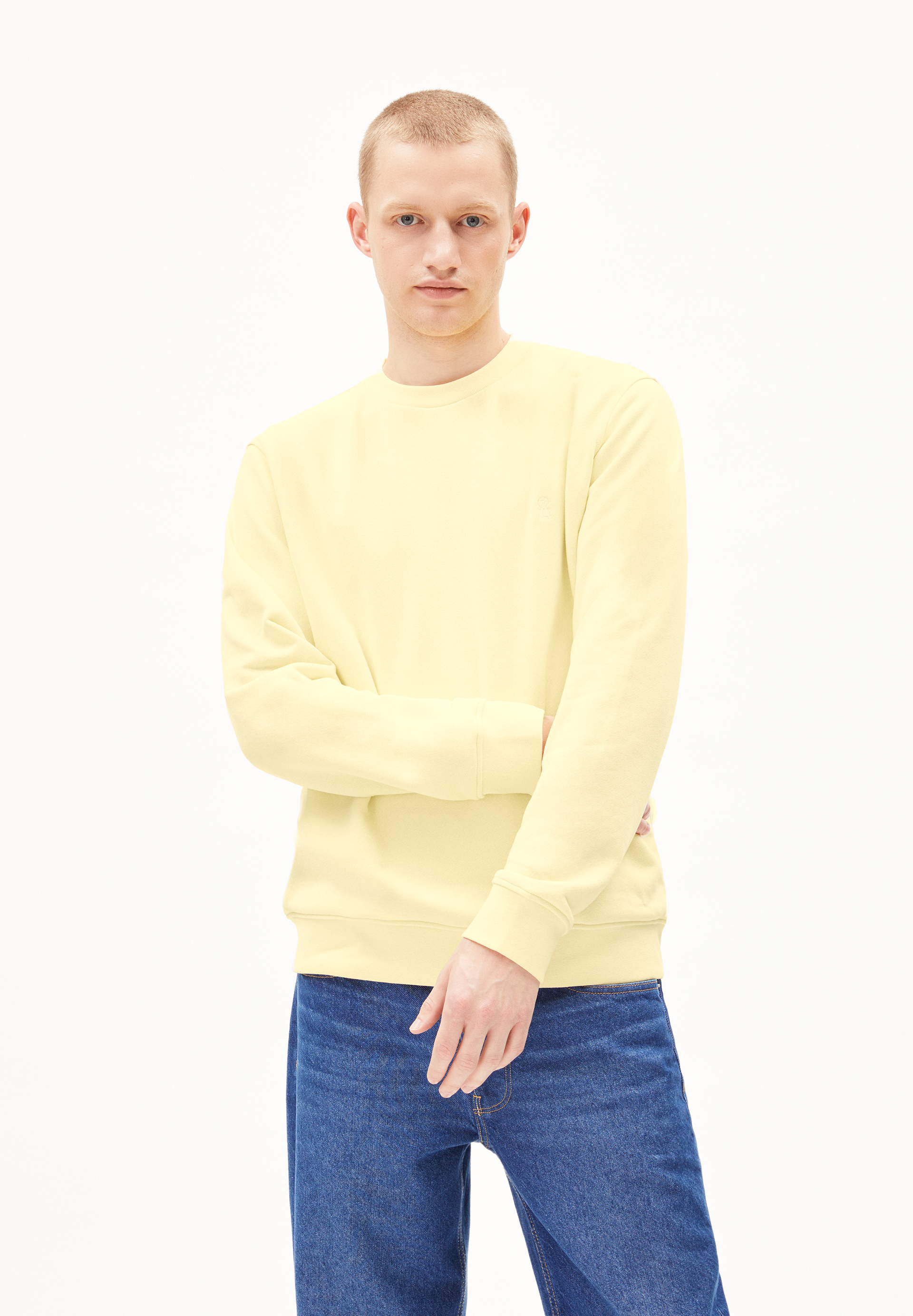 BAARO COMFORT - Männer Regular Fit Sweatshirt - gelb