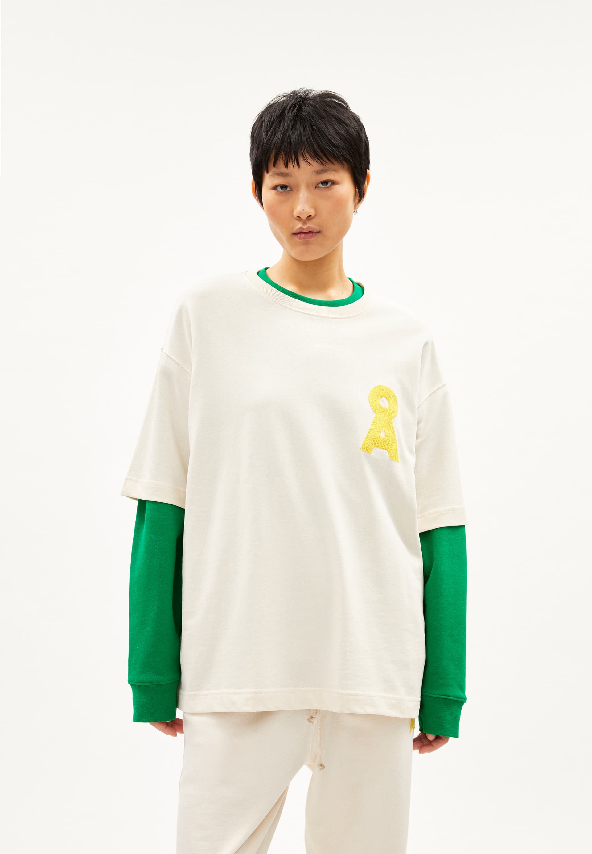 MIKAAS ICONIC CAPSULE - Unisex Oversized Fit T-Shirt - beige