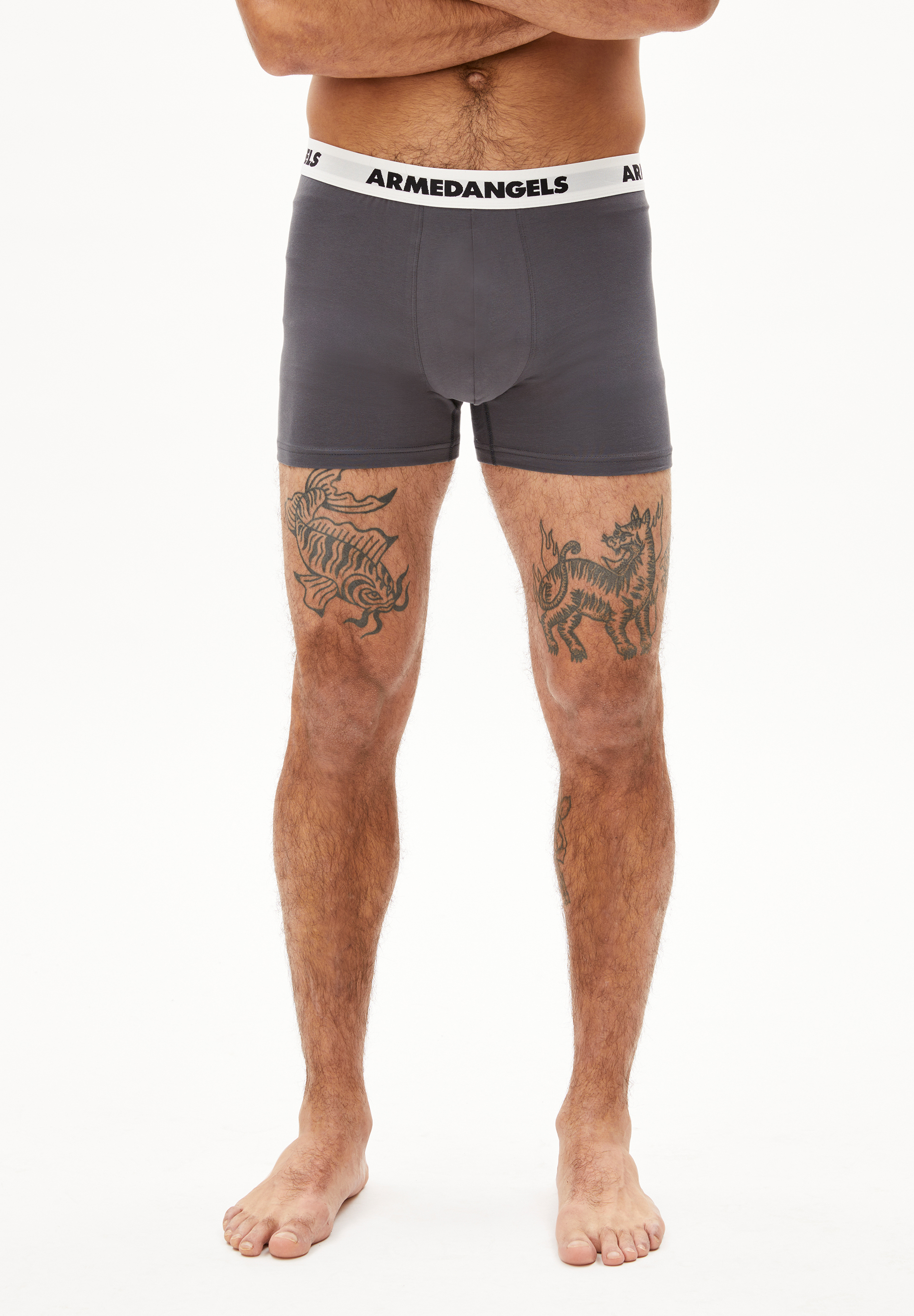 RYAANO - Männer Fitted Boxer - grau