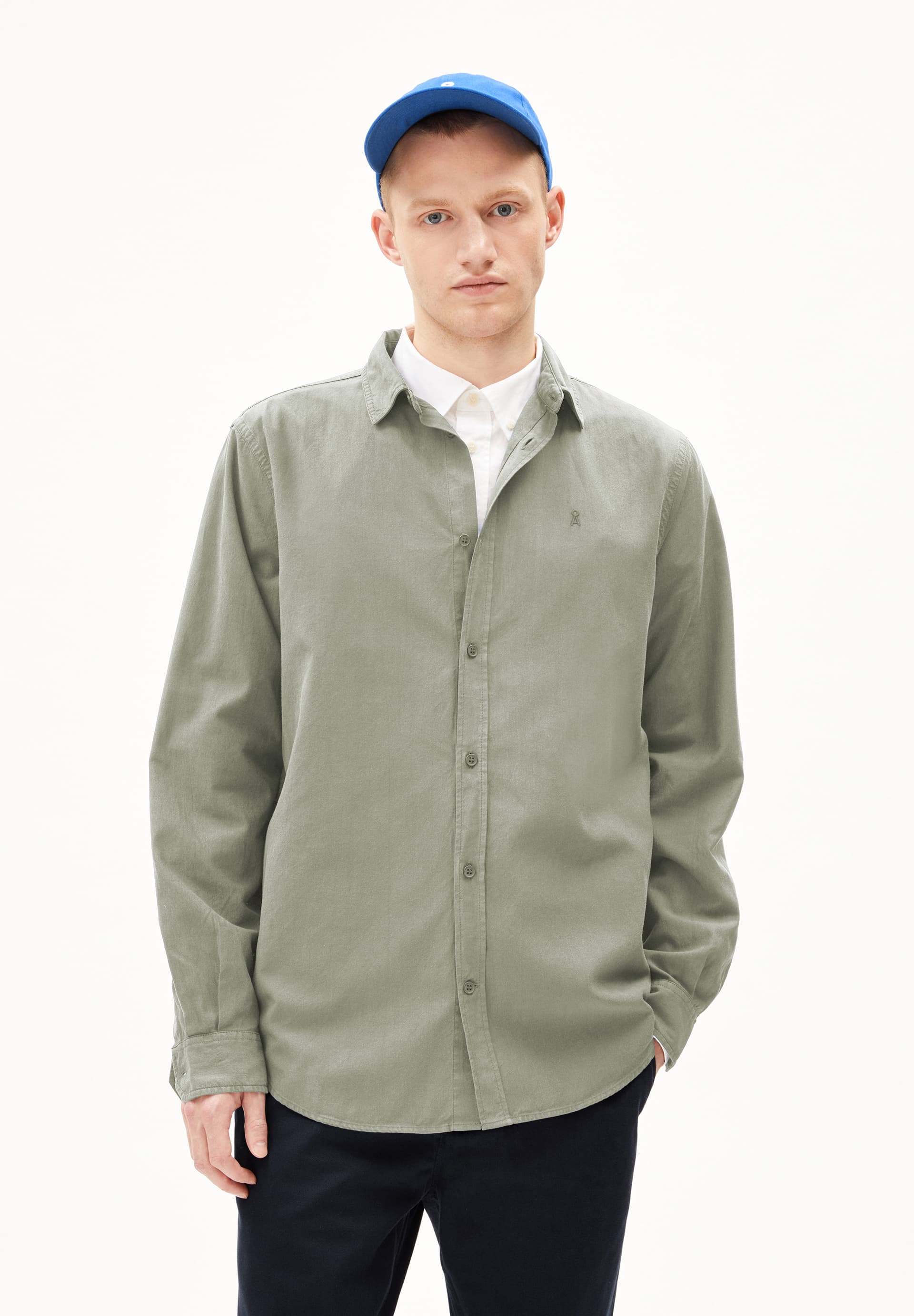 GIAALO OVERSHIRT - Männer Relaxed Fit Hemd - grün