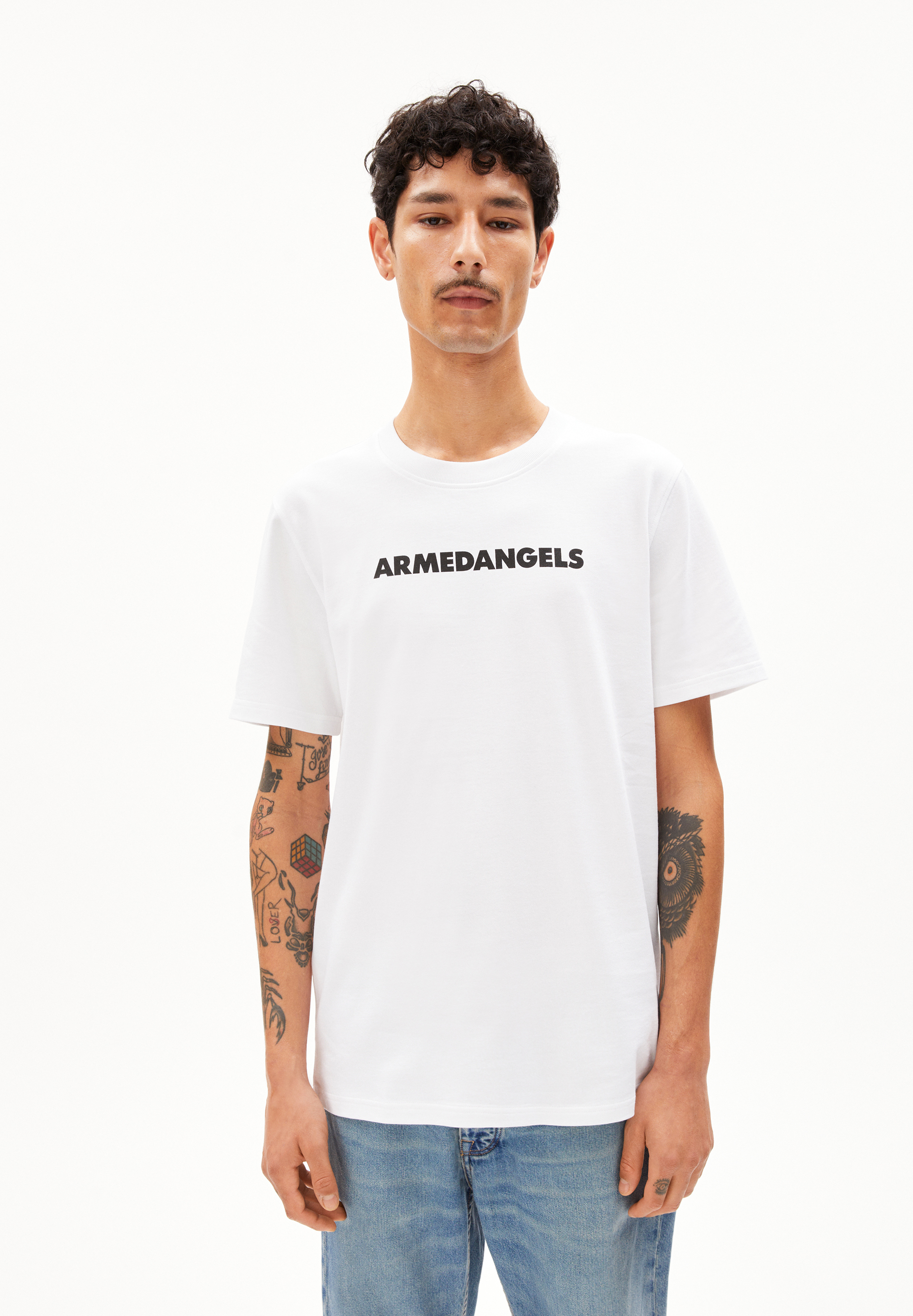 TAALU WORDMARK - Männer Relaxed Fit T-Shirt - weiss