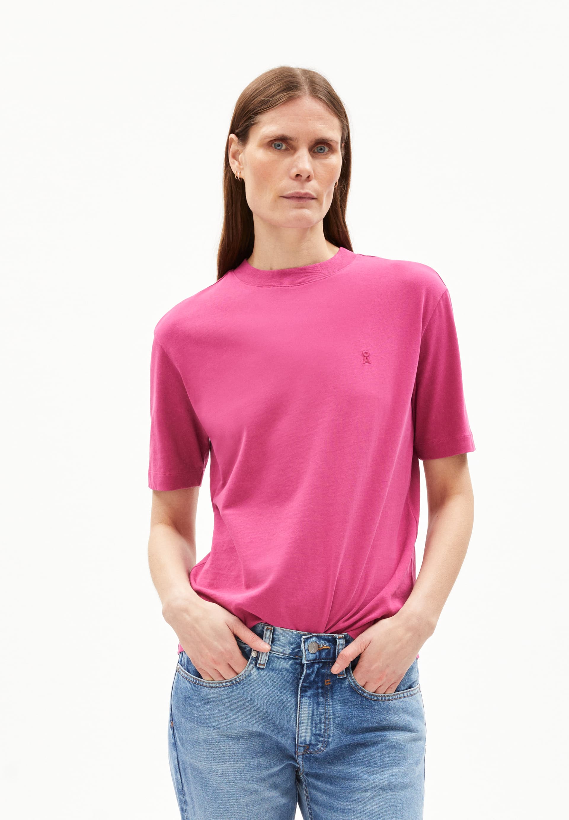 TARJAA - Frauen Loose Fit T-Shirt - rose