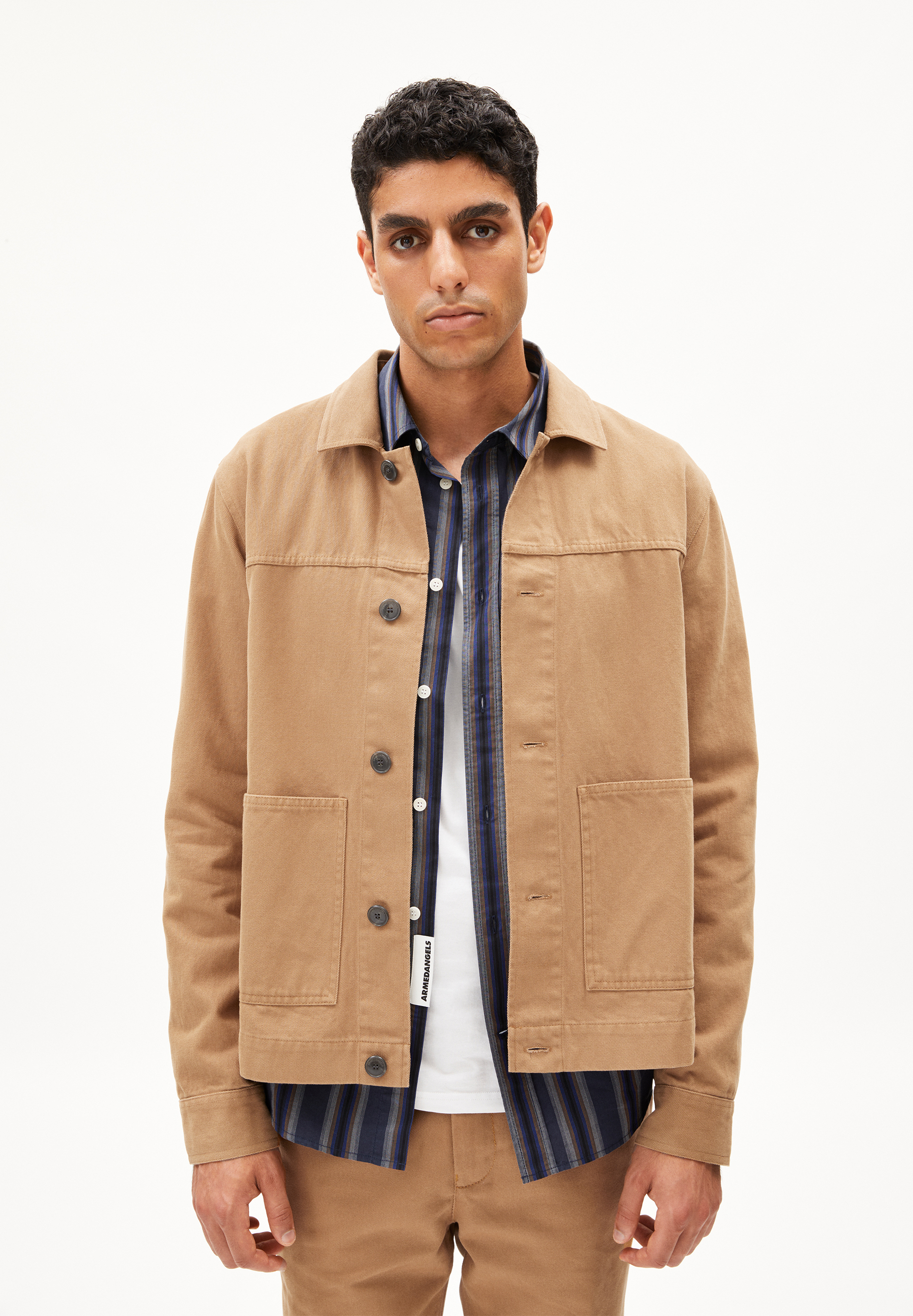 STAAVRO - Männer Relaxed Fit Jacke - beige