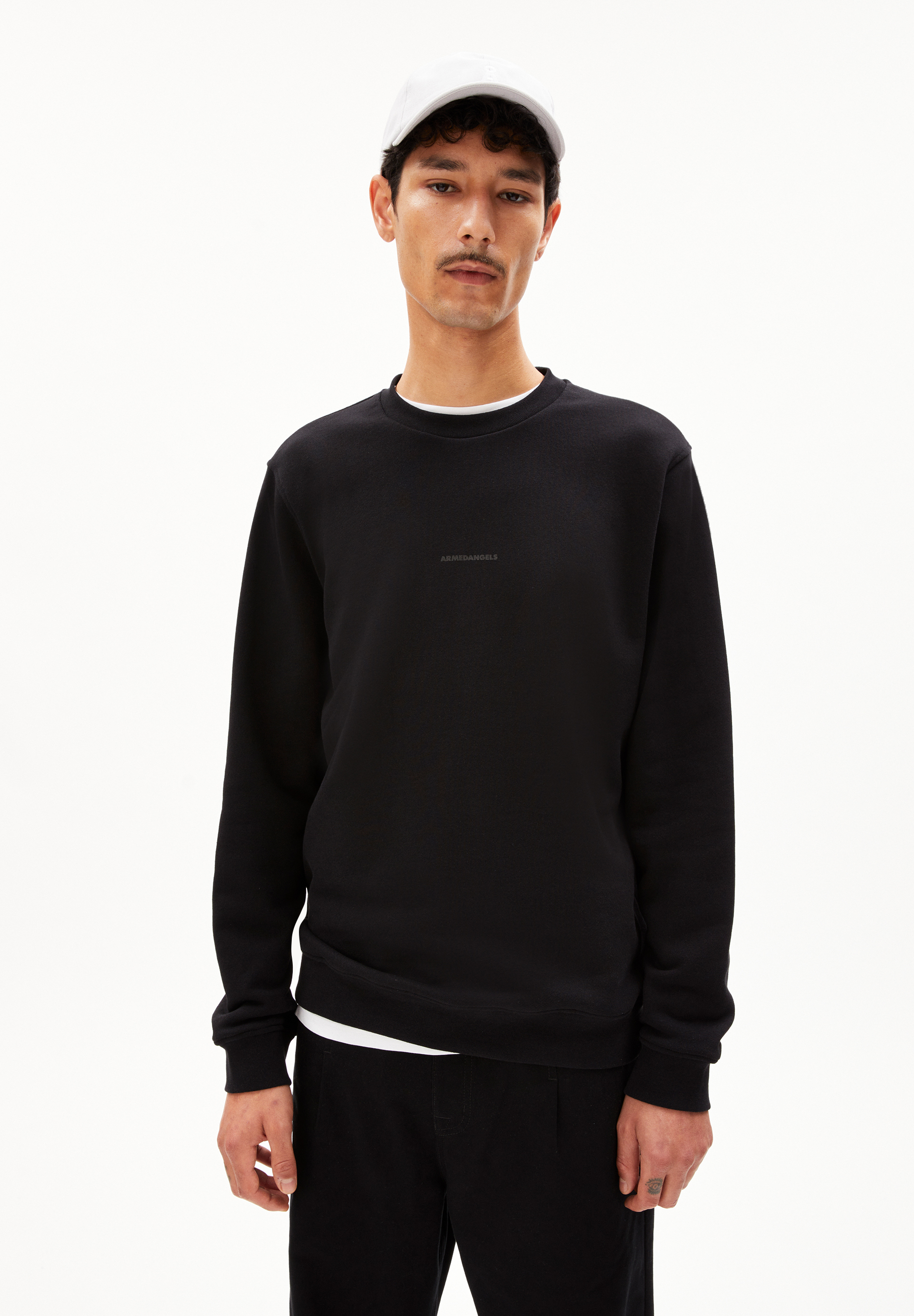 SNAADE STONGE - Männer Regular Fit Sweatshirt - schwarz