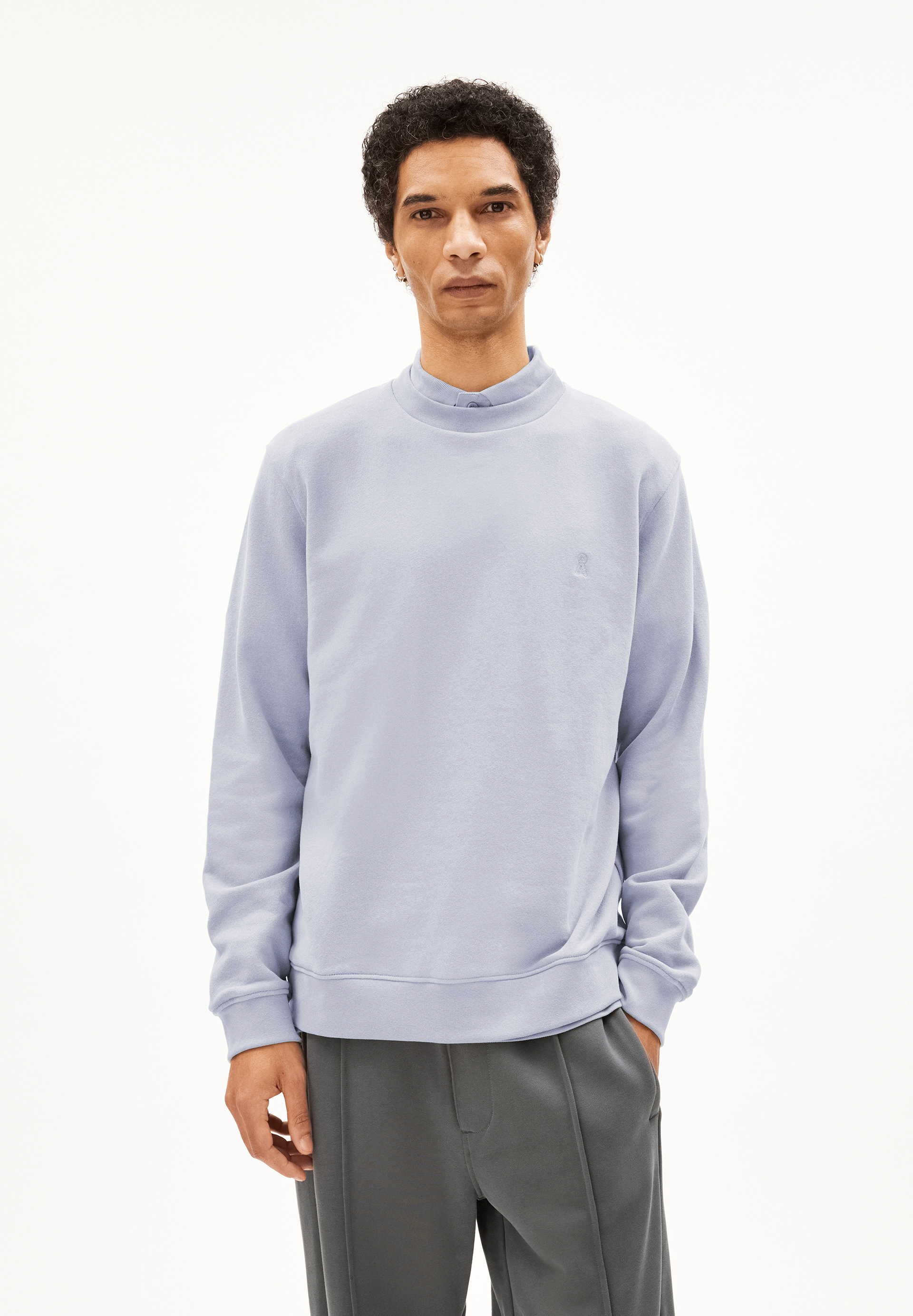 BAARO COMFORT - Männer Regular Fit Sweatshirt - grau