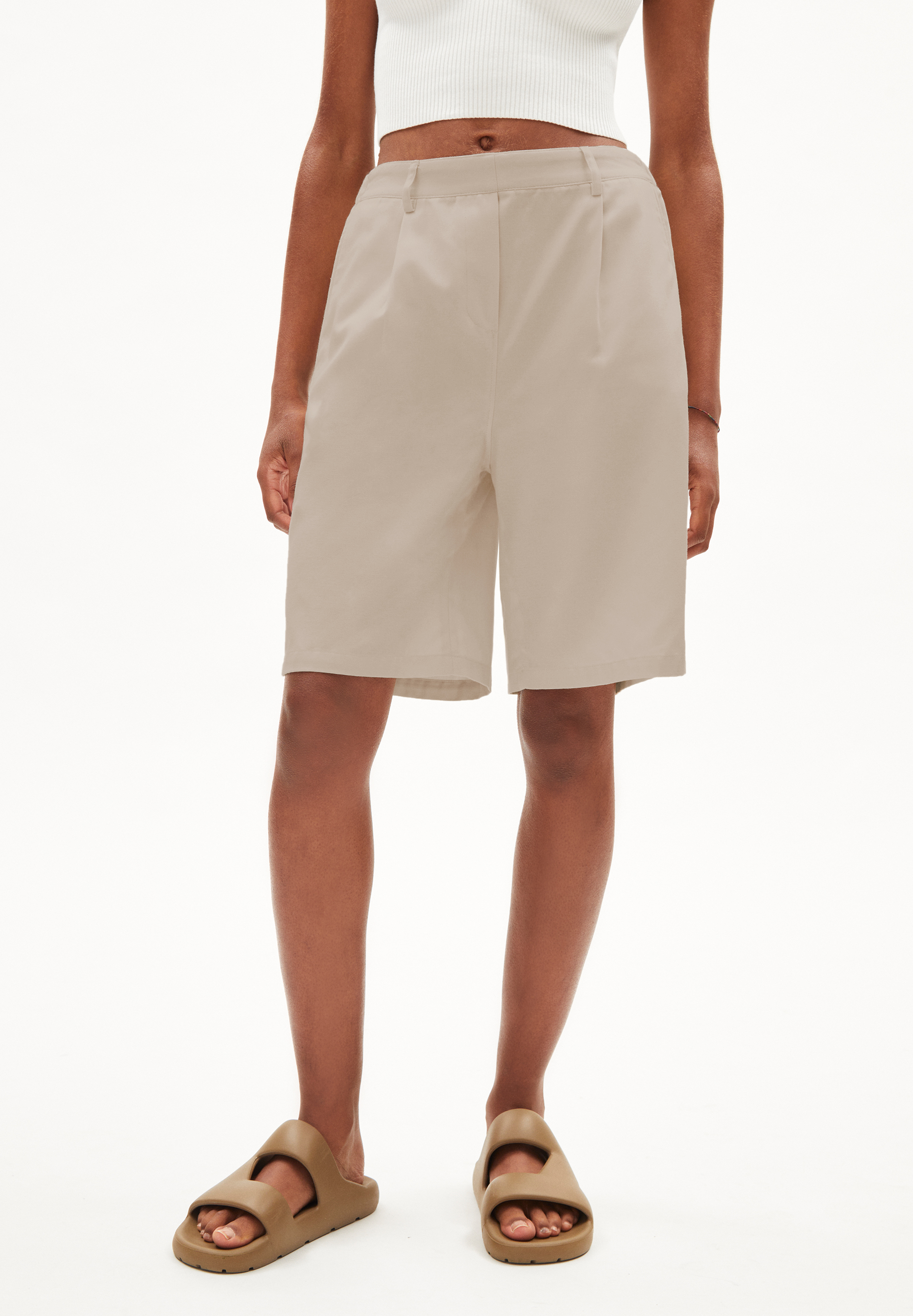 TOMMAA LINO - Frauen Relaxed Fit Shorts - beige