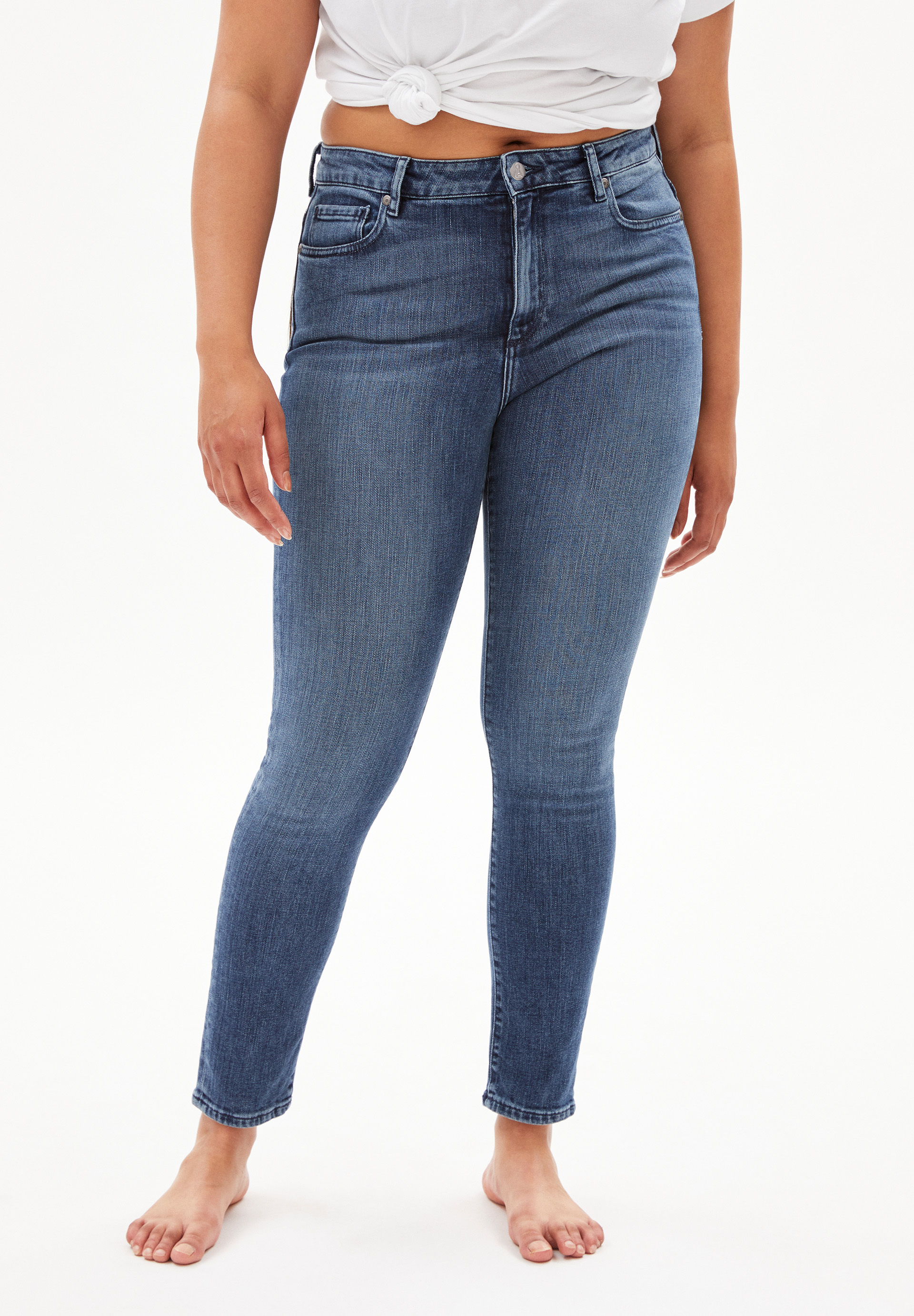 TILLAA - Frauen Skinny Fit Jeans - blau