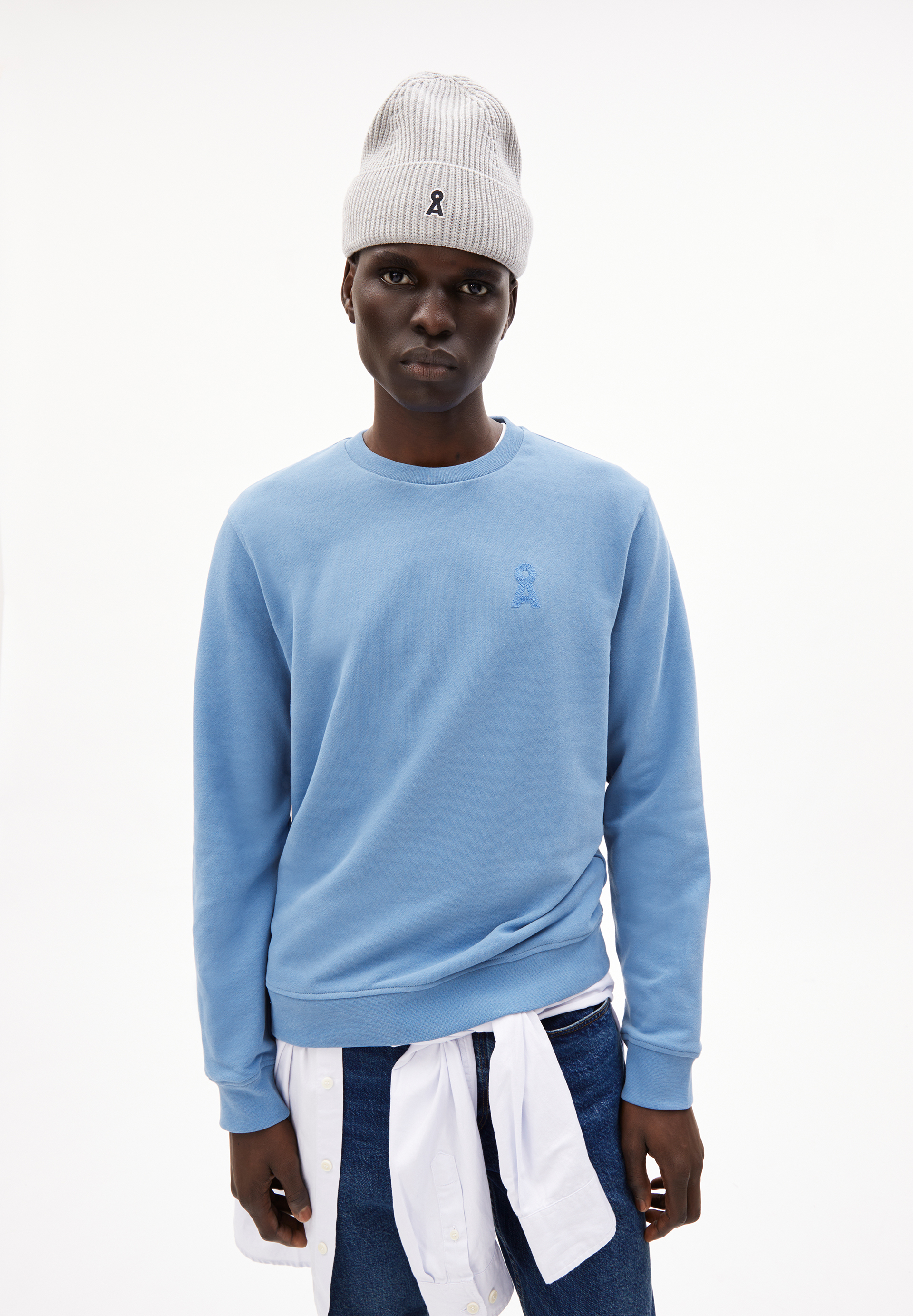 BAARO NESTLING - Männer Regular Fit Sweatshirt - blau