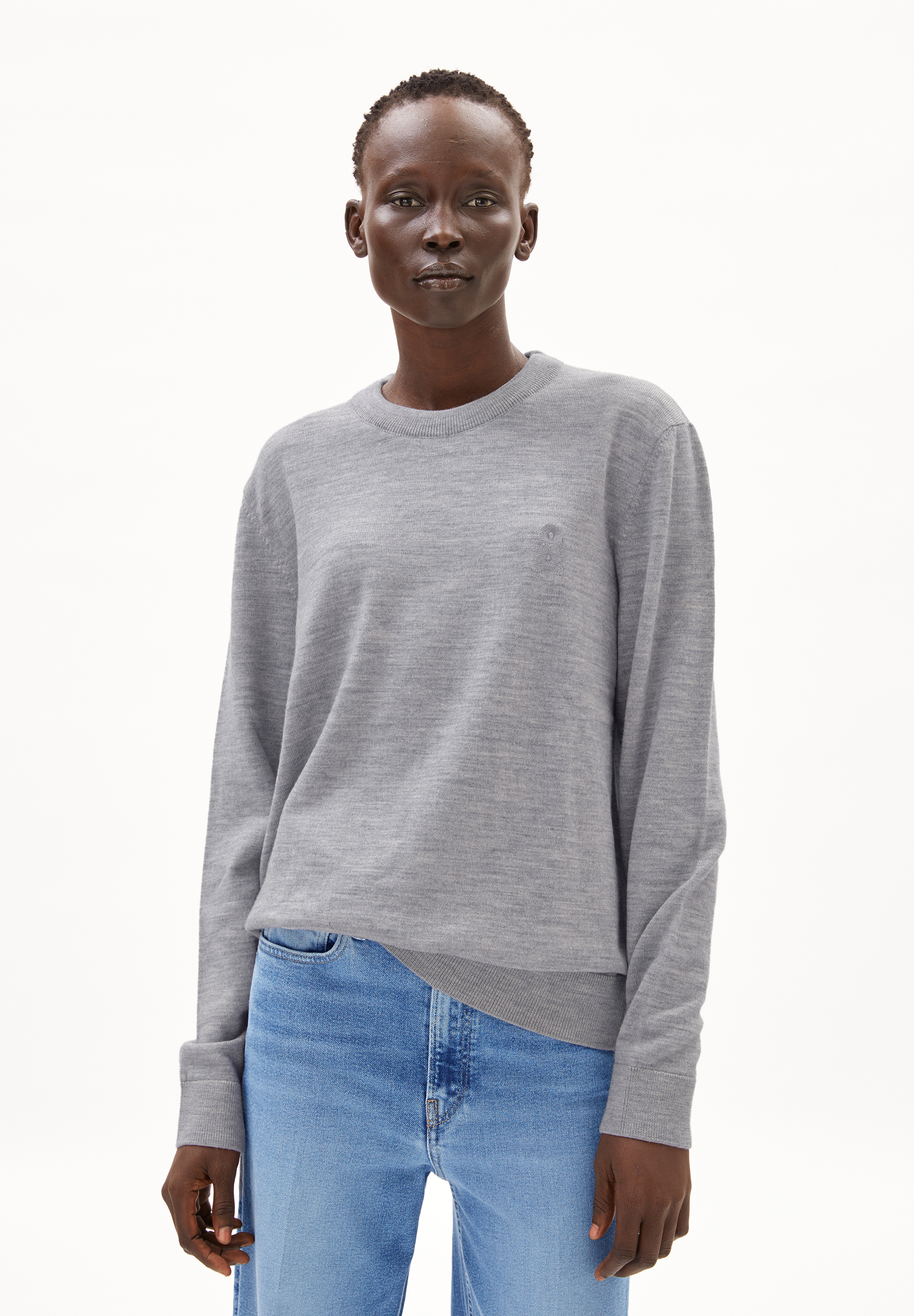 KREWAA ICONIC - Unisex Regular Fit Strickpullover - grau