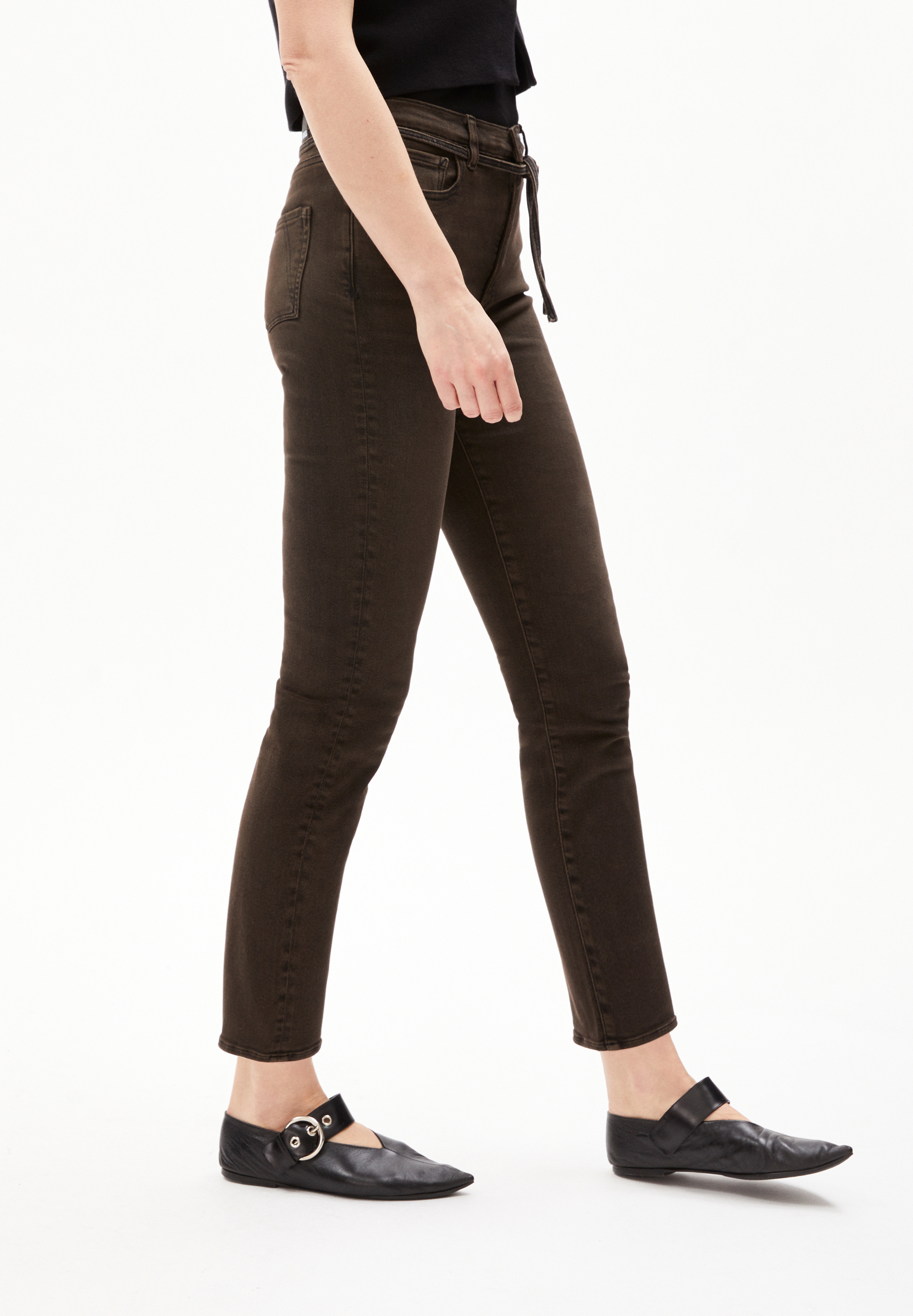 LEJAANI X STRETCH - Frauen Slim Fit Jeans - schwarz