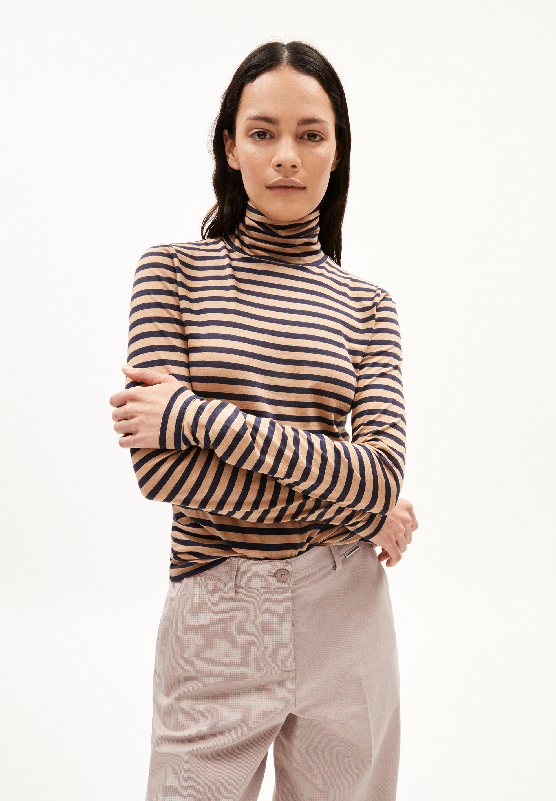 GRAZILIAA STRIPES - Frauen Slim Fit Longsleeve - mehrfarbig