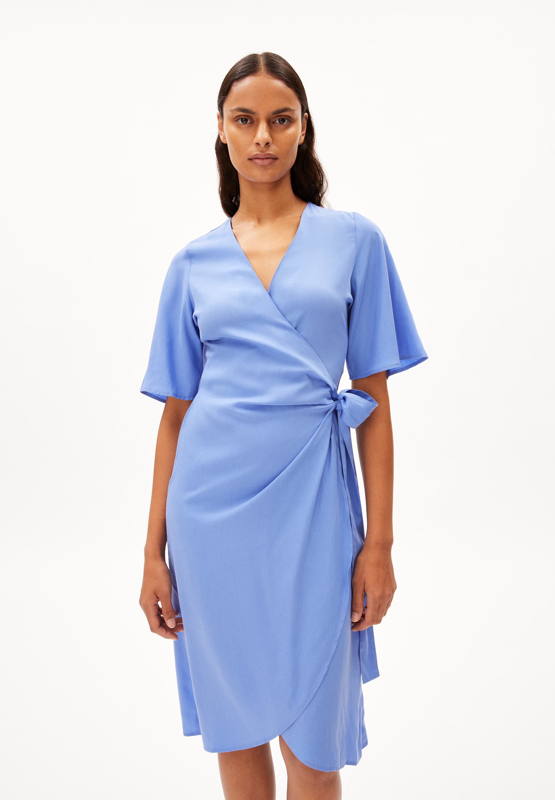 NATAALE - Frauen Regular Fit Kleid - blau