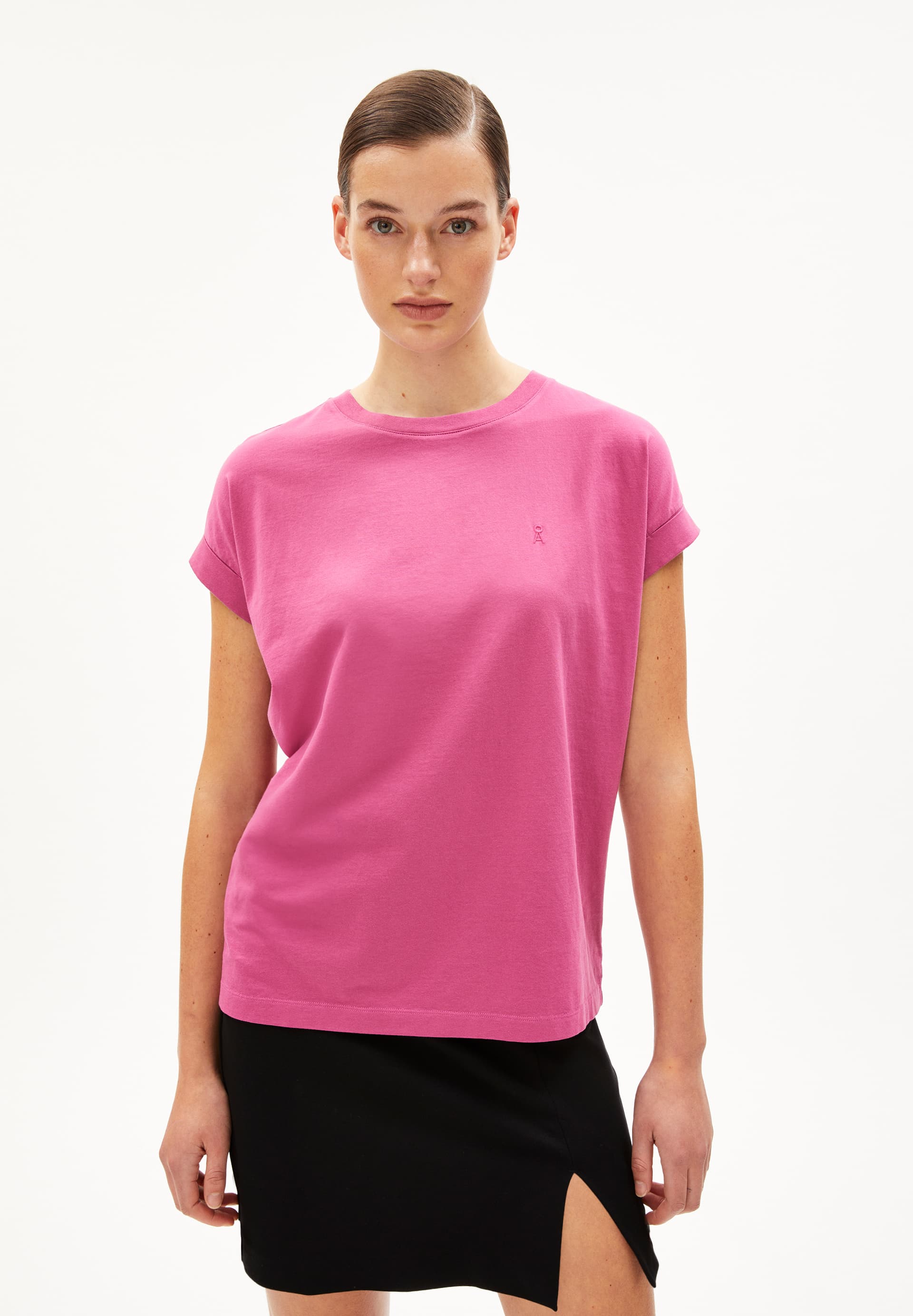 IDAARA - Frauen Loose Fit T-Shirt - rose