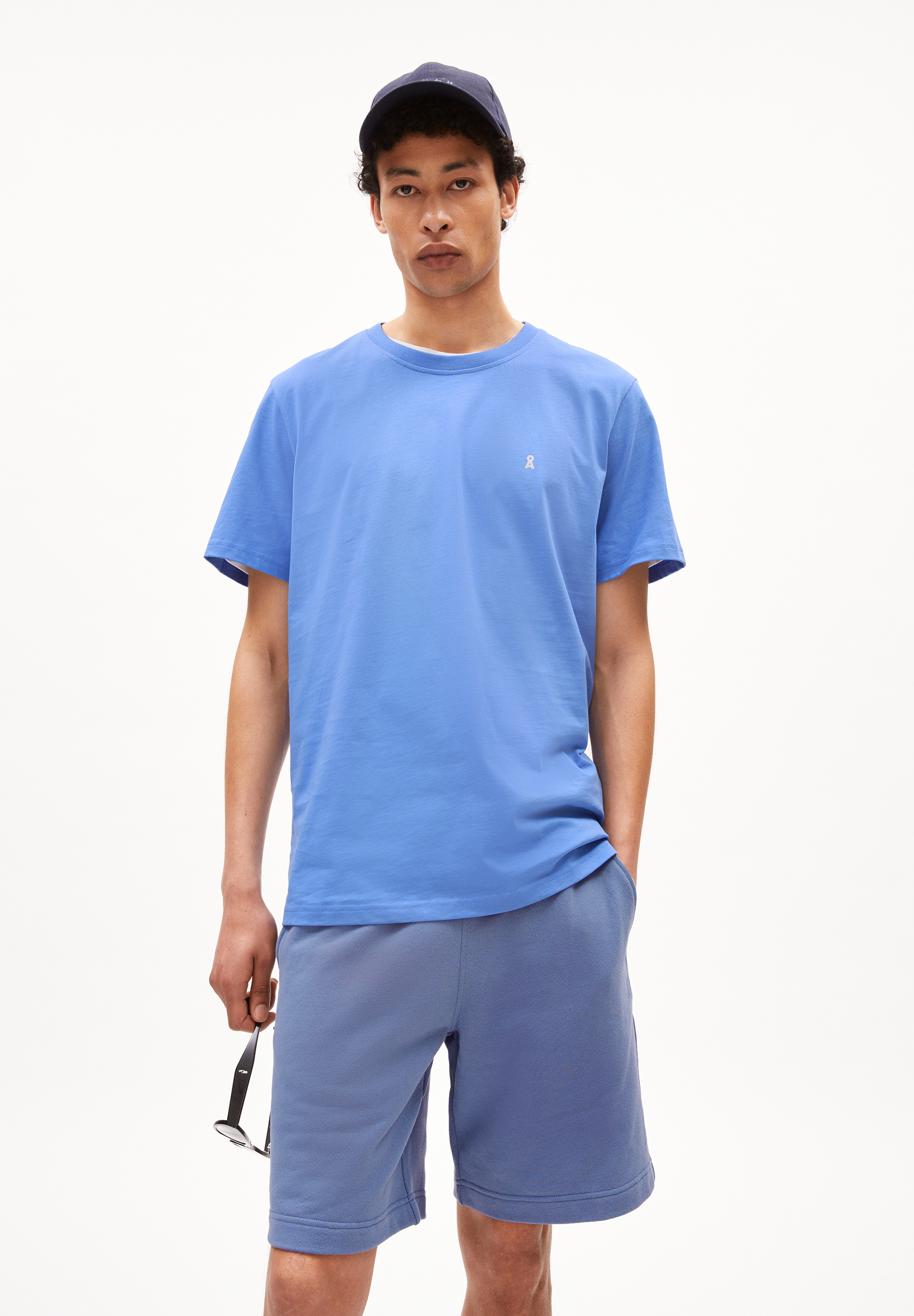 LAARON - Männer Relaxed Fit T-Shirt - blau