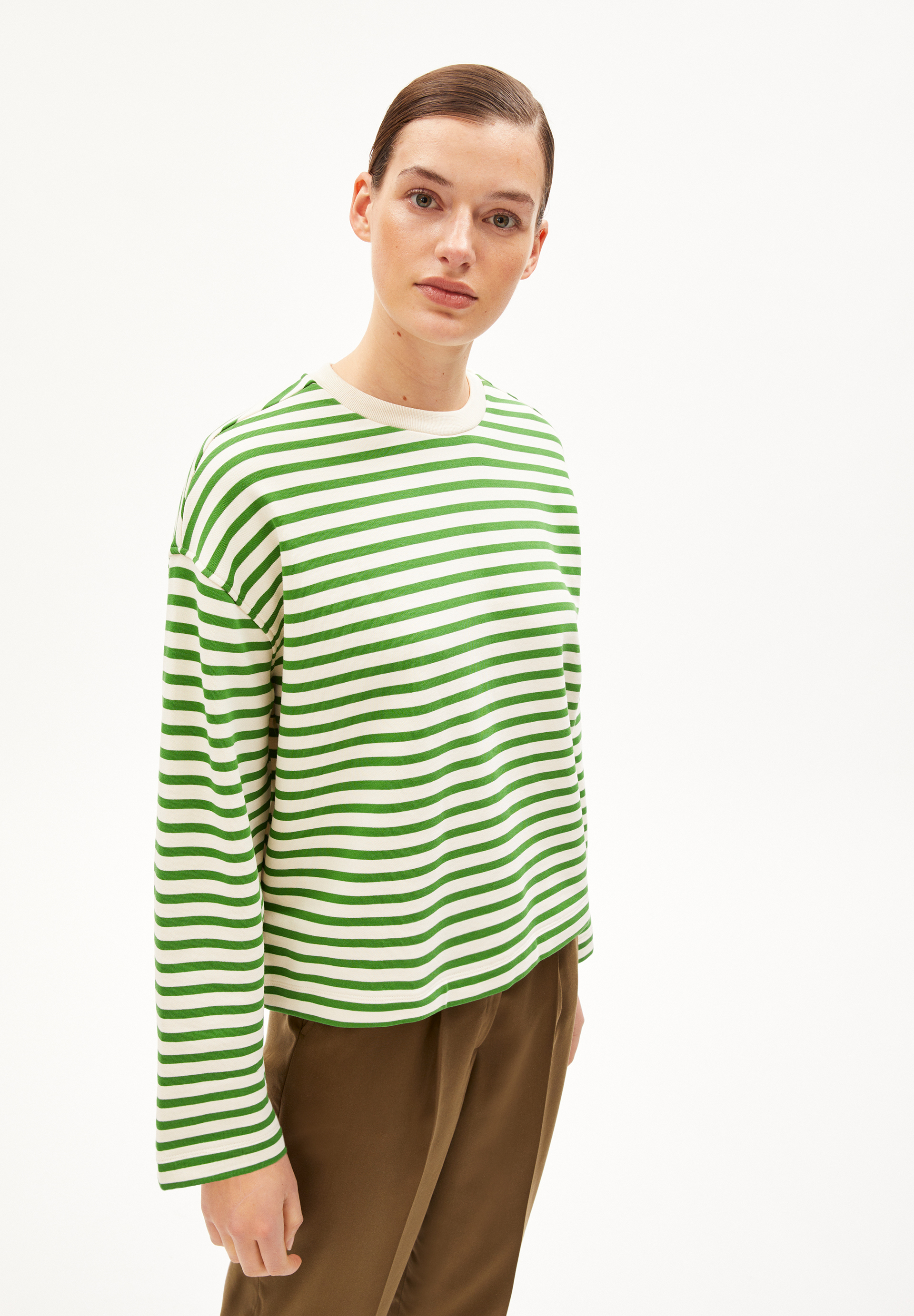 FRANKAA MAARLEN STRIPE - Frauen Oversized Fit Sweatshirt - mehrfarbig